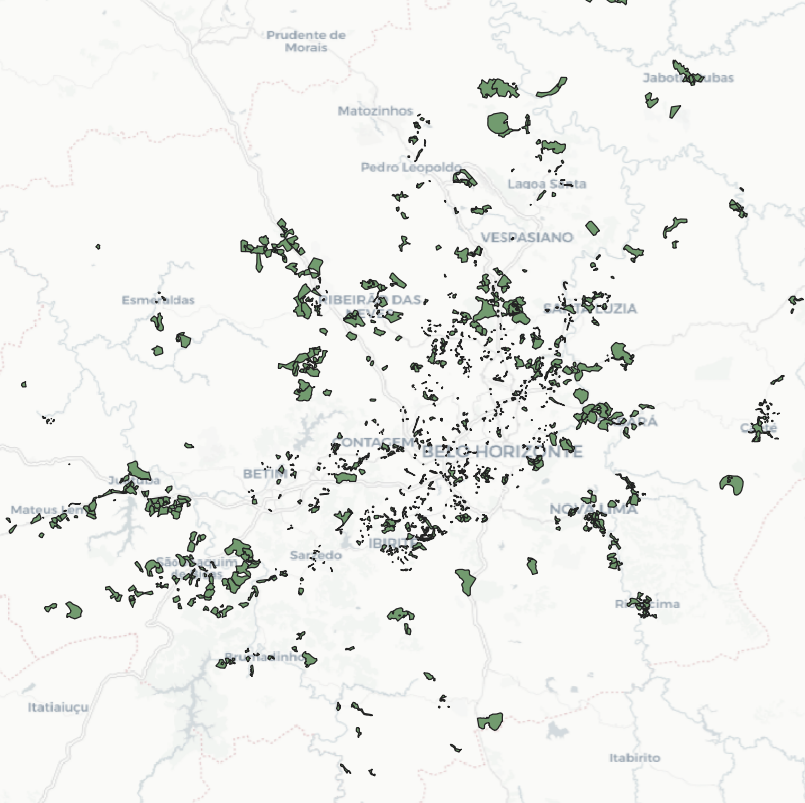 Malha dos Núcleos Urbanos Informais - Belo Horizonte (MG)