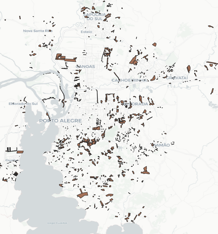 Malha dos Núcleos Urbanos Informais - Porto Alegre (RS)