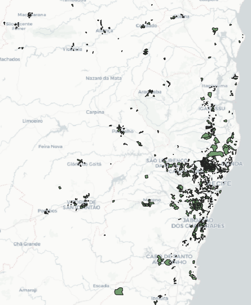 Malha dos Núcleos Urbanos Informais - Recife (PE)