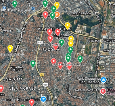 Mapeamento de projetos e serviços da UNAS Heliópolis - São Paulo (SP)