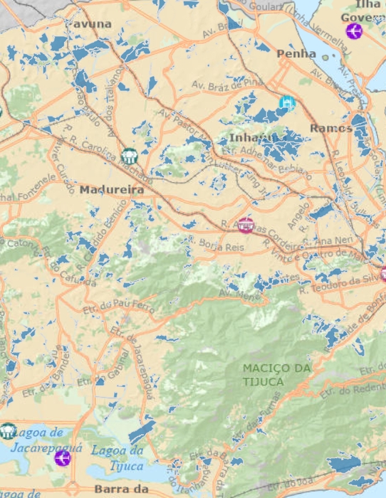 Série histórica dos limites de favelas municipais de 1999 a 2022.  Rio de Janeiro