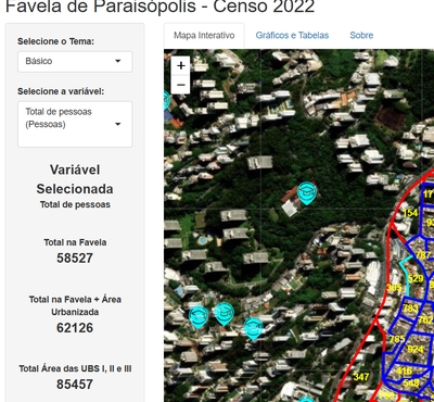 Painel de Visualização dos Dados do Censo Demográfico 2022 - Paraisópolis