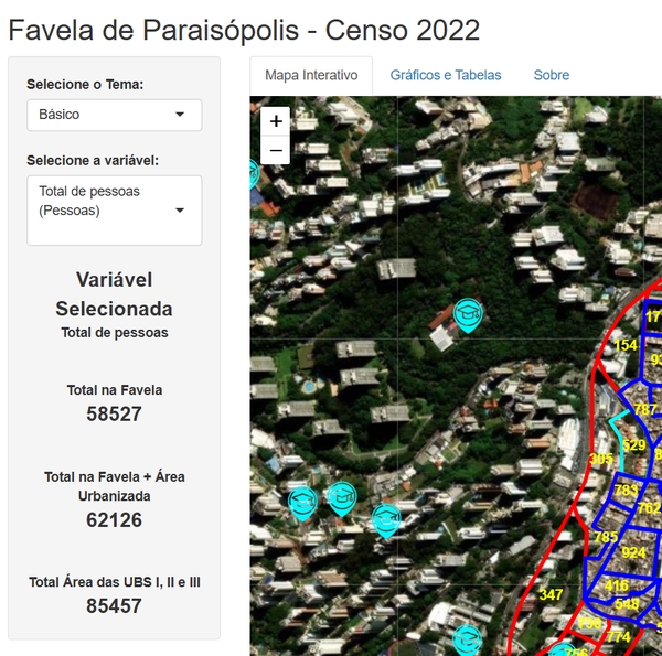 Painel de Visualização dos Dados do Censo Demográfico 2022 - Paraisópolis